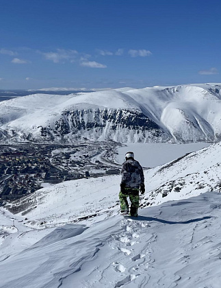 Хибины и город Кировск зимой